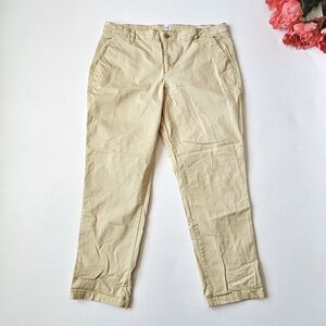 GAP “Gap for Good” Girlfriend Khaki Pants Size 14 Tan/Khaki Stretch Cotton